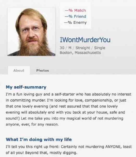 Vtipné mužské příklady online datování profilů